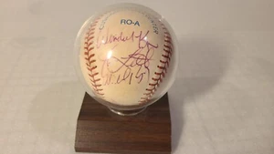 Kim Wendell, Jim Lett signierter Baseball. Rawlings AL Official Ball - Bild 1 von 5
