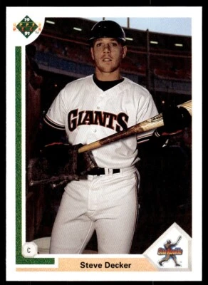 1991 Upper Deck Baseball Card Steve Decker Rookie San Francisco Giants #25 - Image 1 of 2