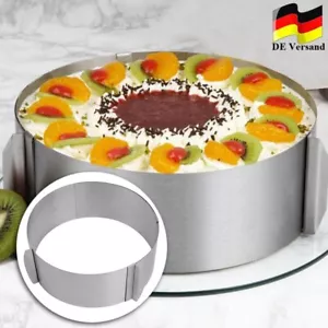 Tortenring verstellbar - Edelstahl, 8,5cm hoch, Backring Backrahmen Backform DHL - Bild 1 von 9