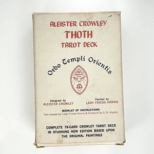 Aleister Crowley COMPLETO Thoth Mazzo di Carte Tarocchi Ordo Templi Orientis AC78 Large - Foto 1 di 14