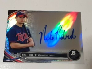 Nate Roberts Minnesota Twins 2013 Bowman Platinum Certified Autograph Card