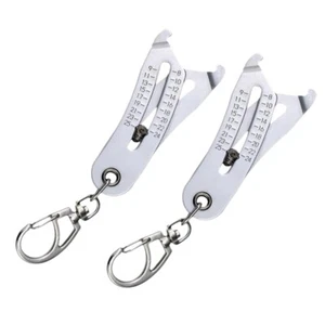 2Pcs Bolt Size Finder Keychains Portable Checker Keychains Nut Bolt Thread Gauge - Picture 1 of 9
