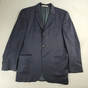 Burberry London Blazer Mens 40R Navy Worsted Wool double vented Union Made USA - Picture 1 of 16