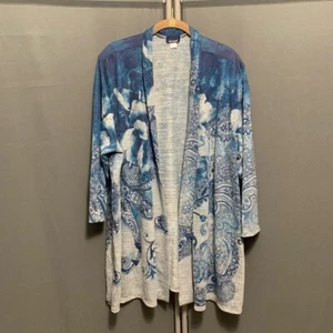 PD-Women's Basic Editions Cardigan, XXL, Blue - Picture 1 of 6