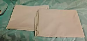 BED PILLOW COVERS WHITE STANDARD 19.59 X 27.56 INCHES ZIPPERED SET OF 2 NEW - Picture 1 of 4