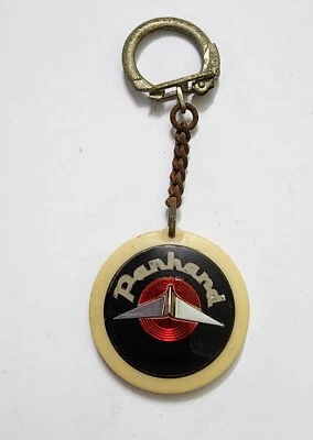 RARE VINTAGE PANHARD  CAR KEYCHAIN OLD PLASTIC ERA - Image 1 of 3