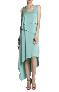 NUEVO VESTIDO SIN MANGAS DRAPEADO BCBGMAXAZRIA LIGHT AQUA REESE JUF6W066/L47 TALLA M - Imagen 1 de 3