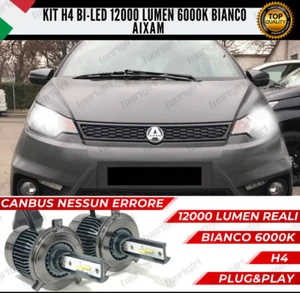 KIT LED H4 AIXAM SENSATION 6000K BIANCO CANBUS 12000 LUMEN BI-LED NESSUN ERRORE - Picture 1 of 12