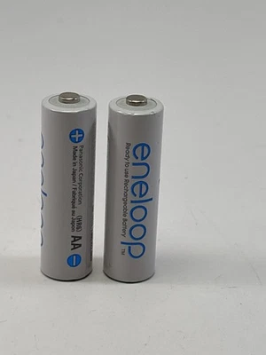2 x Panasonic Eneloop AA batteries 2000mAh Rechargeable Ni-MH Accu BK-3MCCE LR06 - Image 1 of 2