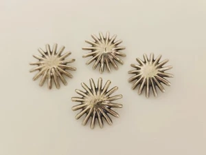 4er Set Vintage Indianer Navajo? Sterling Silber Sandguss Knöpfe - Bild 1 von 7