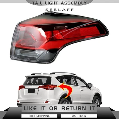 Tail Light Lamp For Toyota RAV4 2016 2017 2018 Passenger Right Side Outer - Image 1 of 4