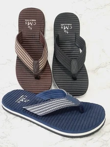 Klassische flache Herren-Slipper Flip-Flops Zehensteg Größe 6-10 UK - STRAND POOL SLIDER - Bild 1 von 22