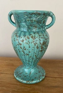 Vintage Rumrill Green Brown Vase - Picture 1 of 9