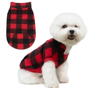 Dog Fleece Jacket, Small Dog Vest Sweater, Pet Winter Clothing with Pocket an... - Picture 1 of 9