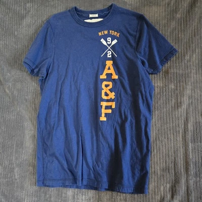 Camiseta Azul Abercrombie & Fitch Ajuste Muscular XXL A&F Nueva York Gráfico De Colección 2X Foto 1 de 4