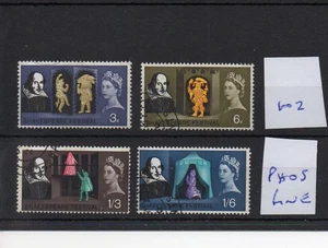 GB - Commems - 1964 - (PH102) Shakespeare - Phosphor - fine cancels - Picture 1 of 1