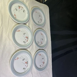 Impressions by Daniele Riverside Blue Mist GENUINE STONEWARE 6 Dinner Plated - Picture 1 of 9