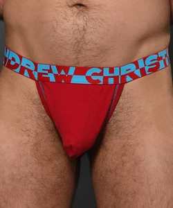 Andrew Christian Almost Naked Cotton G- String - Red - Small - 93020 - Picture 1 of 6