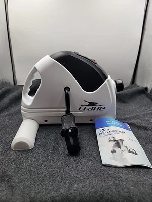 CRANE Pedal Exerciser Under Desk Elliptical w/ Adjustable Tension Control. White - Image 1 of 4