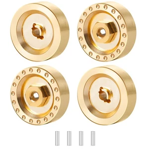Brass Counterweight Heavy Duty Wheel Hubs Combiner for 1:24 SCX24 90081 RC Car - Picture 1 of 10