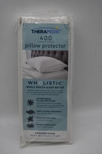 NEW Therapedic Pillow Protector 400 Thread Count Standard / Queen Antimicrobal - Picture 1 of 2
