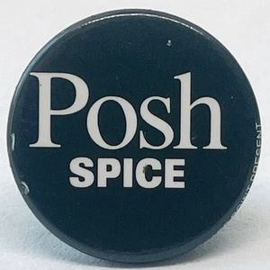 Posh Spice Girls Victoria Beckham Vintage Pin Button Badge Pop Music Memorabilia - Picture 1 of 2
