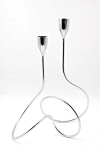 Negro + Blum - Candelabro retorcido - Tono plateado/cromo - Candelabro - Imagen 1 de 4