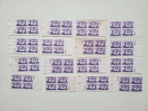 64 estampillas Scott 1015 American Newspaper Boys 3c bloques de placas de Estados Unidos 1952 sin usar - Imagen 1 de 2