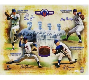 Seaver, Gentry, Koosman & Ryan Signed New York Mets Unframed 16x20 MLB Photo - Picture 1 of 4