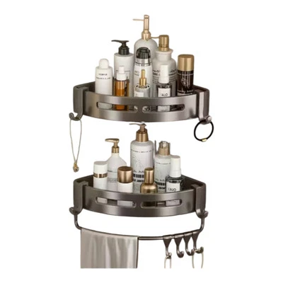  Etagere Douche sans percage - Etagère Salle de Bain 2 pièces. - Imagen 1 de 4