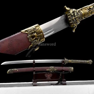 High Manganese Steel Chinese Dao 绣春刀 Real Sword Curved Blade Sharp for Display. - Picture 1 of 10