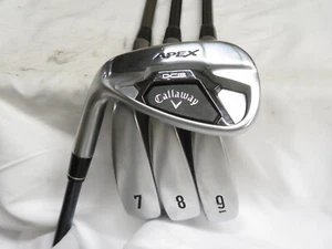 Used LH Callaway Apex DCB Iron Set 7-PW Recoil Dart 65 Senior Flex Graphite - Picture 1 of 8