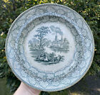 10 1/8&quot; Antique 19th C. Thomas Fell &amp; Co &#39;Neplus&#39; Transfer Ceramic Pottery Plate