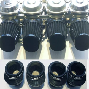 4X Black Performance Oval Air Filter 54/55mm for Honda CB 650 750 900 1000 - Picture 1 of 9