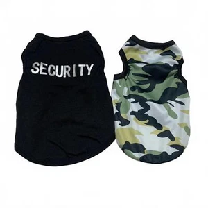 Two pack Dog Shirt Small Black Security & Camo - Picture 1 of 8