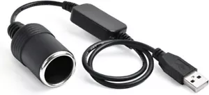 USB auf DC12V Auto car Zigarettenanzünder Buchse Konverter Adapter Kabel Stecker - Picture 1 of 6