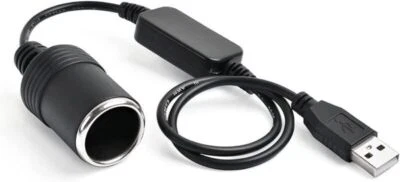 USB To 12V Car Cigarette Lighter Female Socket Converter Adapter Cable Connector - Image 1 of 4