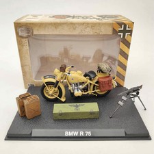 1/24 BMW R75 Motorcycle World War II 1939-1945 Yellow Diecast Model Collection