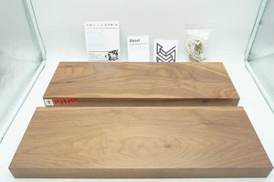 Par de estantes flotantes Shelfology KFSHWSS00WLCL aksel nogal macizo satinado transparente - Imagen 1 de 4