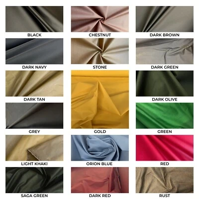 BAUMWOLLE LEINWAND WACHSSTOFF 20 Farben Marine Qualität Ölleder Outdoor Jacken Kleidung - Bild 1 von 4