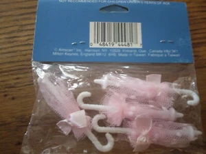 2.5" Pink Lace Umbrellas Party Favors Baby Showers Decorations  Pkg Of 4NEW - Picture 1 of 4