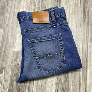 LUCKY BRAND Classic Straight Mid Rise Dark Wash Blue Denim Jeans Girl's Size 18 - Picture 1 of 12