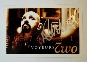 Rob Halford Judas Priest handsignierte Promo-Postkarte mit zwei Alben KOSTENLOSER Versand in den USA - Bild 1 von 4