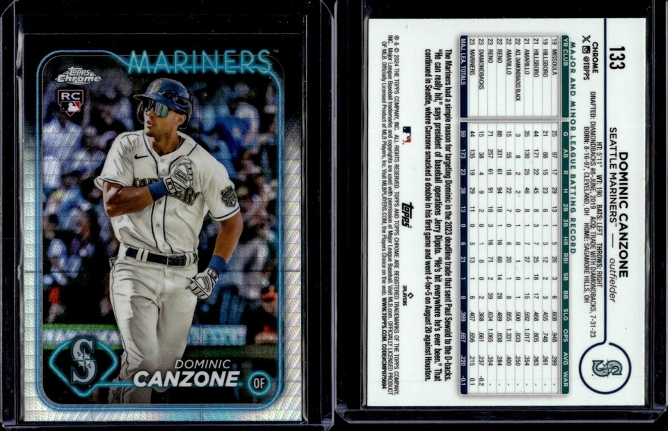 2024 Topps Chrome Prism Refractor Rookie #133 Dominic Canzone - Image 1 of 1
