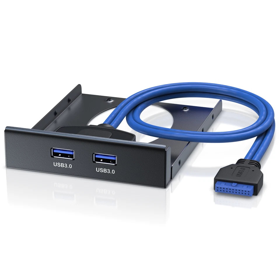 CSL USB 3.0 (Super Speed) 2-Port Front Panel für 3,5"-Laufwerkschächte bis 5Gb/s - Bild 1 von 4