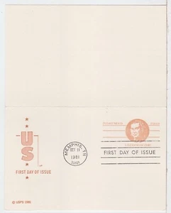 TurtlesTradingPost- Robert Morris Postal Reply Card 1981 #UY33 FDC Artcraft - Picture 1 of 2