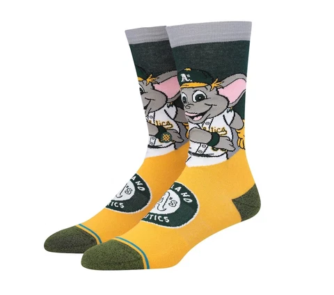 NEW Stance Casual Kid's Oakland Athletics Mascot Crew Socks Youth Large 3-5.5 Cover