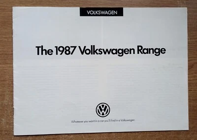 The 1987 Volkswagen Range Sales Brochure Inc Polo Golf Jetta Scirocco Passat - Image 1 of 4