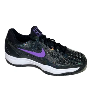 Nike Court Zoom Cage 3 Rafa Tennis Shoes Mens 7.5 Black Bright Violet CK5248-001 - Picture 1 of 17