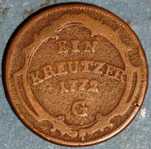 German States ULM Kreuzer 1772 KM# 130 - Picture 1 of 2